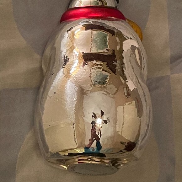 Vintage Department 56 Mercury Glass Snowman Holiday Christmas Ornament - Picture 4 of 4